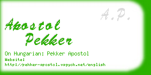 apostol pekker business card